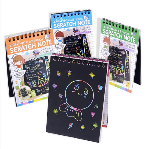 Scratch Art Book for Korean Children - Fun Scratch Art Book, Dazzling, Non-toxic, and Odorless Scratch Art Book