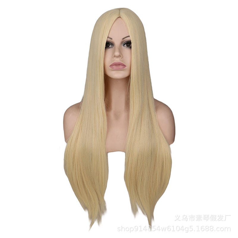 Fashion Multi-color Long Straight Hair Anime Wig Stage Performance Cos Wigs Female display picture 3