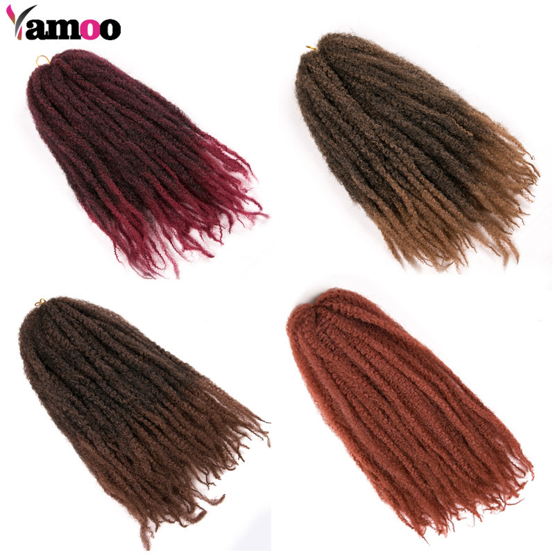 European and American wig long curly hair Caterpillar twisted wind Afro kinky curly 18 inch AliExpress foreign trade