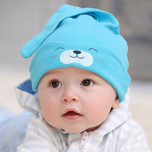 欧美外贸婴儿奶嘴帽 新生儿睡眠帽 婴儿打结帽儿童套头帽