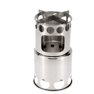 Amazon Hot Sale Outdoor Portable Camping Hiking Stainless Steel Firewood Stove Picnic Cookware Field Stove