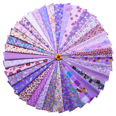 Yimeng Manufactor goods in stock Customizable pure cotton printing cloth Cotton Purple manual diy Patchwork