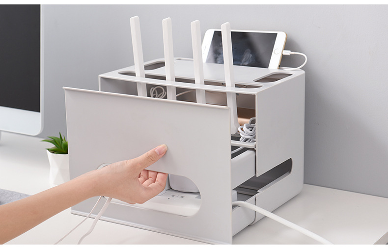 双层排插路由器WIFI收纳盒