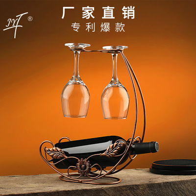 厂家直销欧式酒具葡萄酒架红酒架红酒杯架铁艺酒杯架酒瓶架|ru