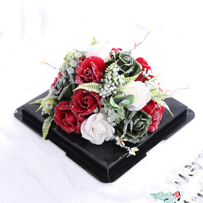 創意聖誕節禮物玫瑰永生花蛋糕禮盒香皂花新奇特新穎實用廠家直銷