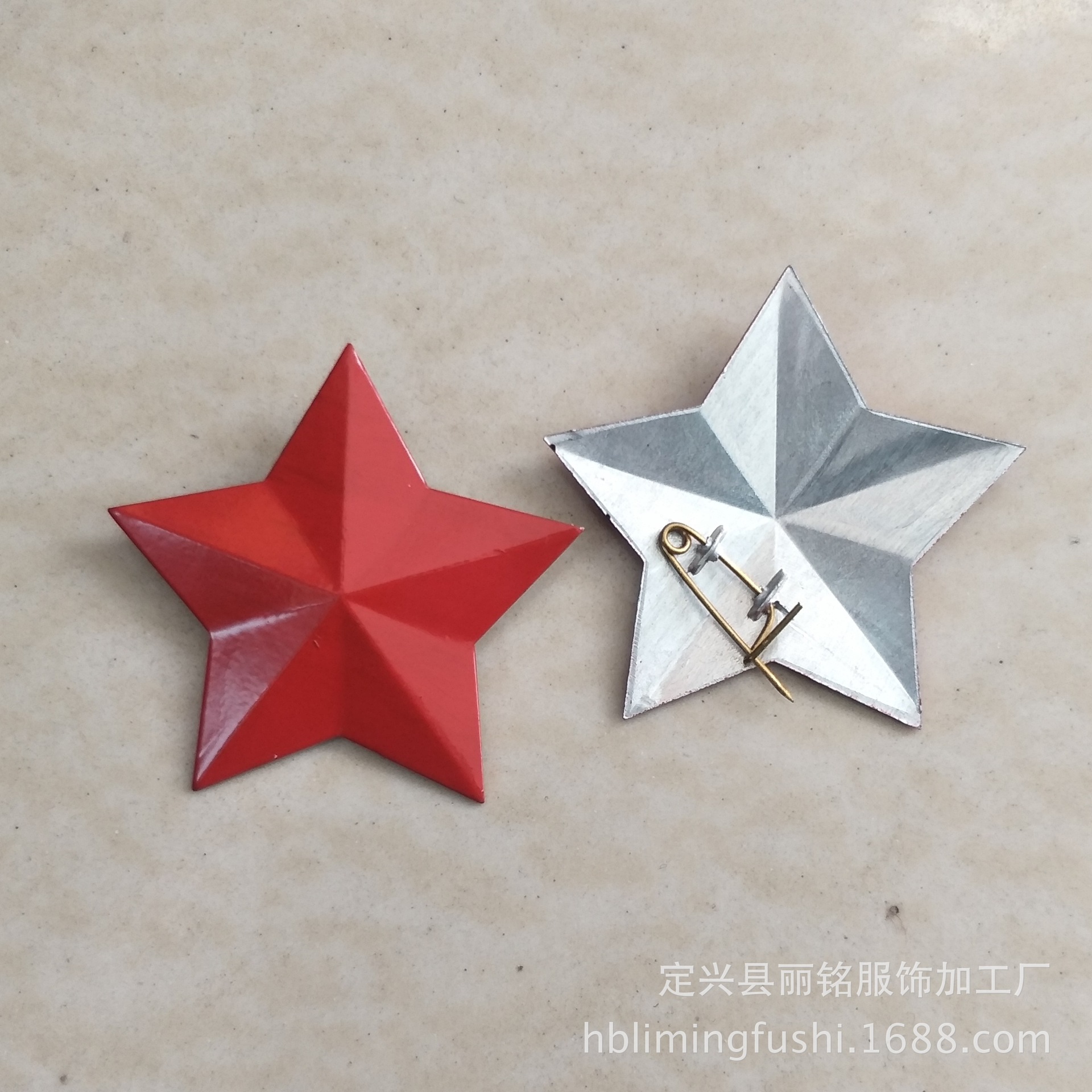 复古烤漆红五角星 金属 现货 批发 铝合金 五星帽徽 厂家直销|ms