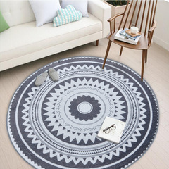 Nordic Gray Series Round Entrance Mat Bedroom Door Foot Mat Children's Room Rug Hanging Basket Round Runner