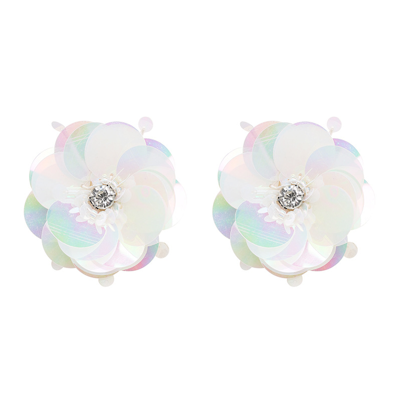 Plastic Bohemia Flowers earring(green) NHJJ4954-green
