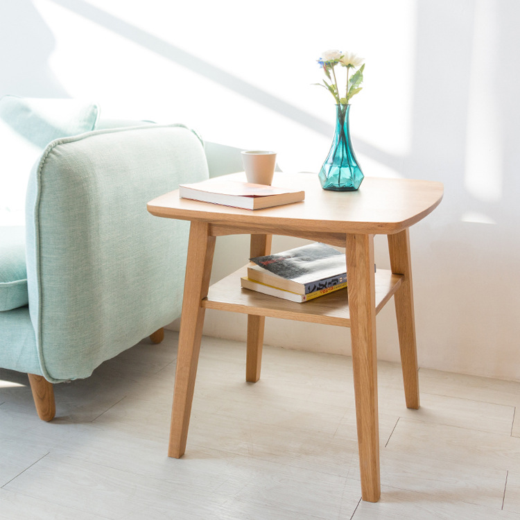a living room furniture Side table Northern Europe Side table Light extravagance furniture Simplicity Side table White oak solid wood multi-function Corner table