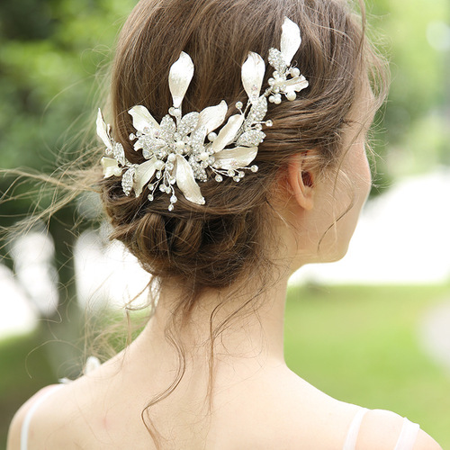 Hairpin hair clip hair accessories for women hair ornament design pearl hand Clip Wedding headdress hairpin