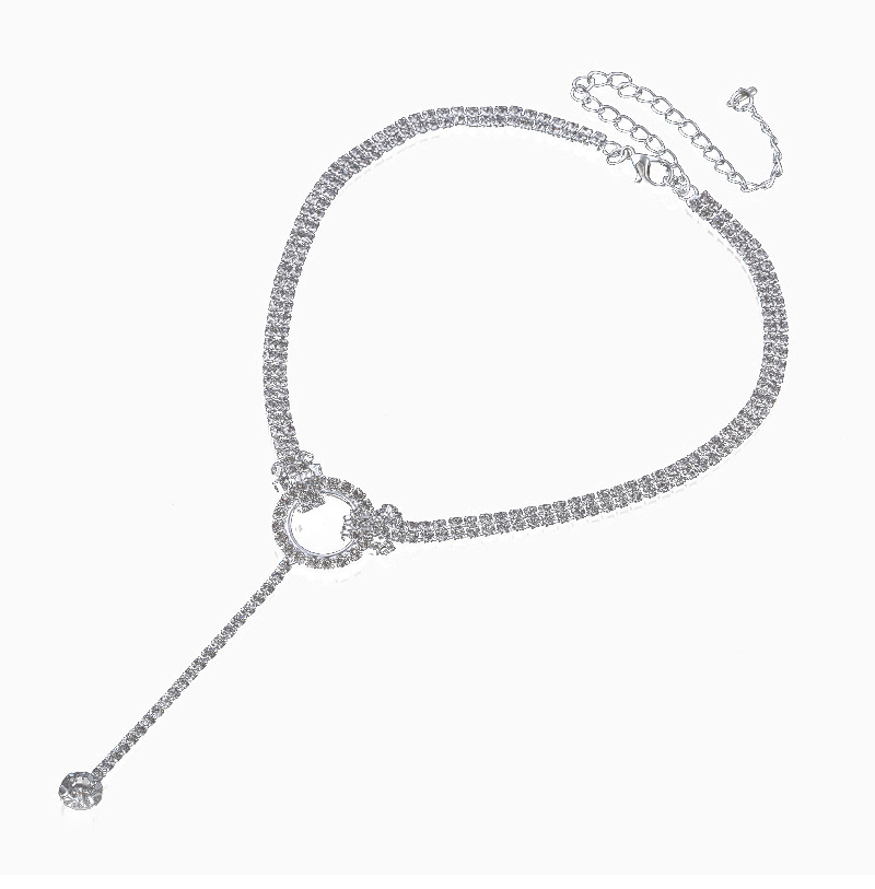 Alloy Fashion Geometric necklace(white) NHKQ1571-white