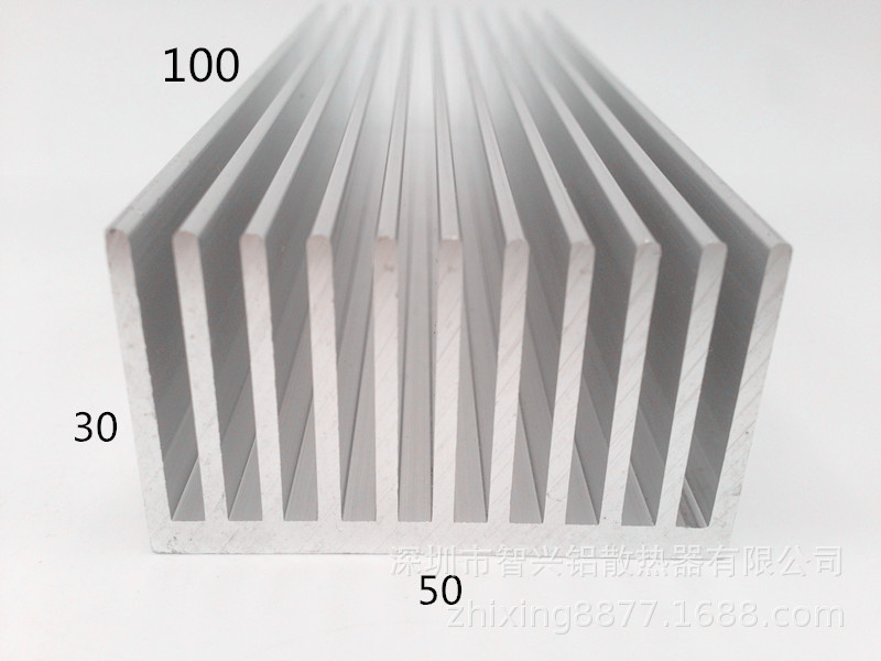 铝合金型材散热片 高效大功率铝型材散热器 密齿散热器50*30-140