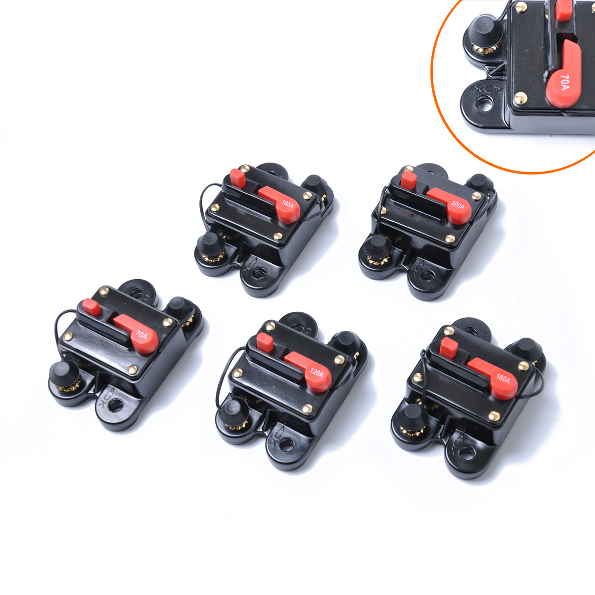 70-200A汽车自恢复可恢复断路器-汽车保险丝座 音响开关式电源