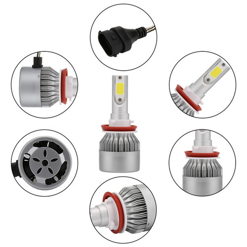 Car LED headlight high bright far and low beam bulb super bright H7H1H4H11H9 C6 headlight fog light 9005