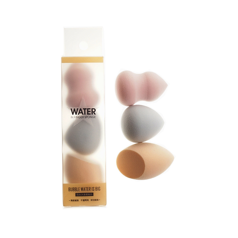 瑪莉安 葫蘆粉撲+水滴粉撲+斜切形粉撲 8516 3個裝 SBR美妝蛋批發