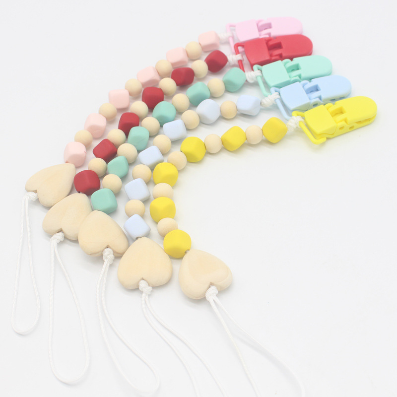 Europeo y americano nuevo bebé chupete cadena mordedor anti-gota chupete clip niños molar anti-perdido cadena Amazon