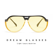 欧美时尚大框网红墨镜 D家个性双梁 男女通用防紫外线太阳眼镜
