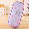 Fresh cute polyurethane individual pencil case for elementary school students, flamingo