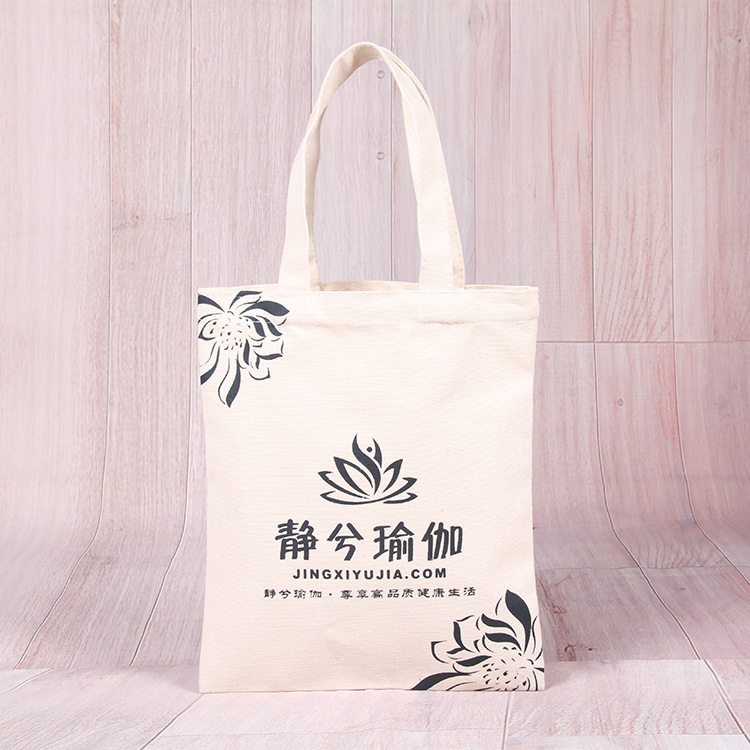 Creative yoga fitness club advertising canvas bag custom cotton canvas tote bag custom