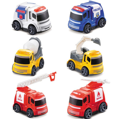 包邮儿童卡通迷你惯性工程车消防云梯车警车仿真战斗车救护车玩具|ms