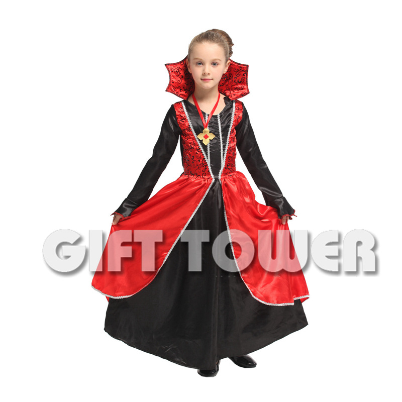 Vampire costume, magic witch costume G-0321, elegant vampire little princess role-playing costume, Halloween costume detail image 1