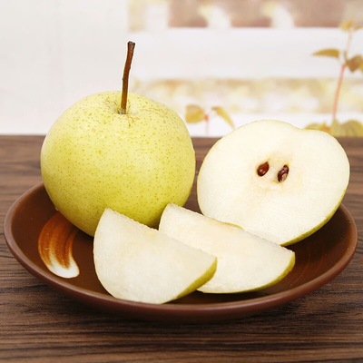雪花梨新鲜梨子冰糖雪梨大果3斤脆甜多汁非赵县水果现货批发|ru
