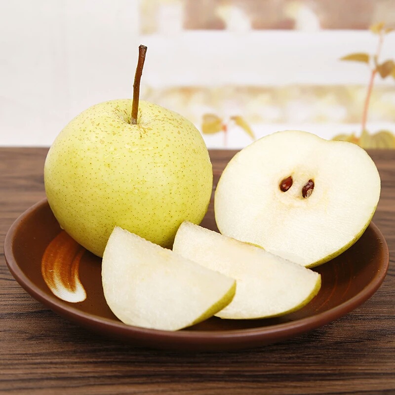 雪花梨新鲜梨子冰糖雪梨大果3斤脆甜多汁非赵县水果现货批发|ru