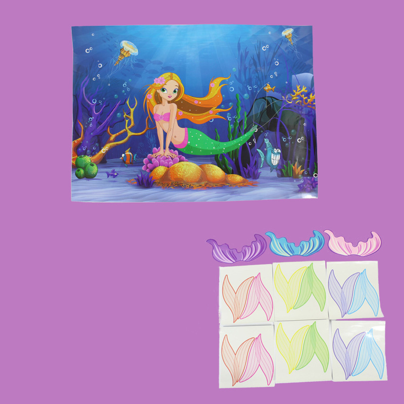 美人鱼/恐龙派对粘贴游戏玩具