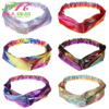 Rainbow metal two-color headband, hair accessory for face washing, Amazon, gradient