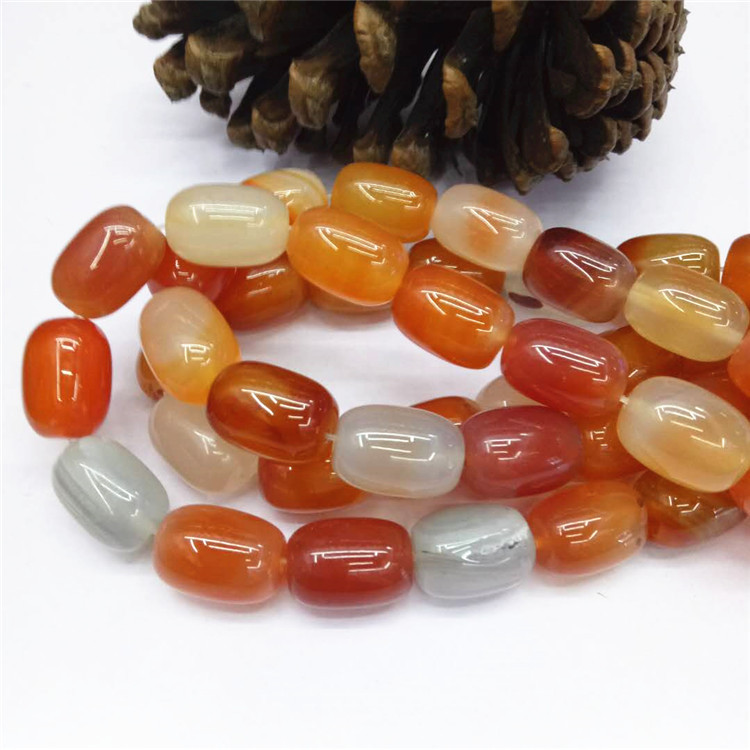 13*18MM natural red agate bucket bead bracelet loose beads semi-finished product wholesale DIY drum bead jewelry matching beads are selling well detail image 8
