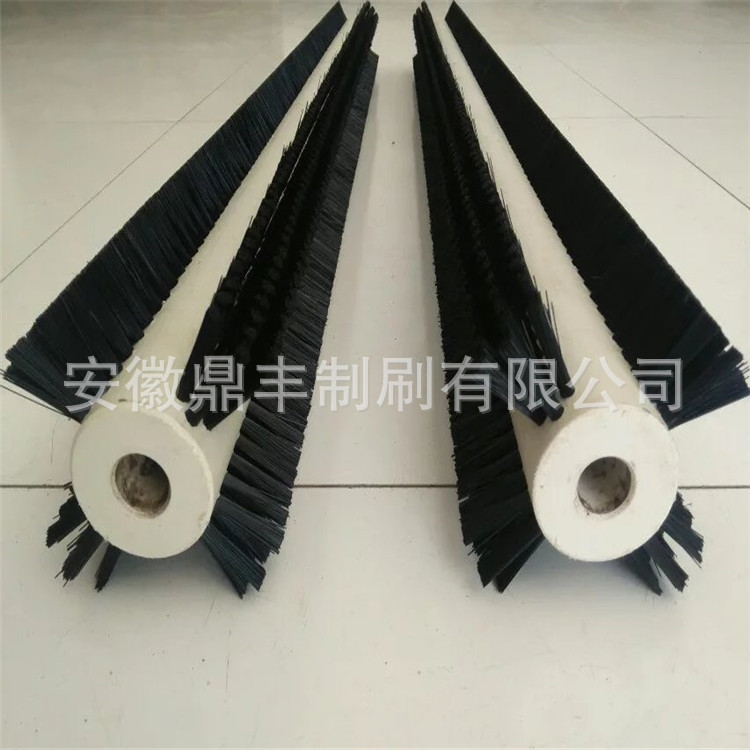 安徽刷业厂家供应玻璃清洗机毛刷辊 黑色尼龙丝异形毛刷 按需定