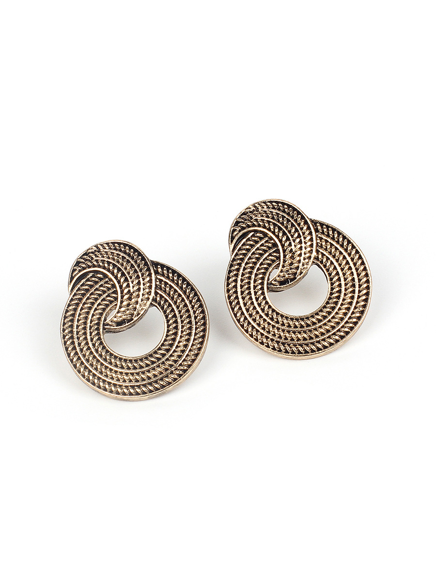 Circle Pattern Hot Style Retro Geometric Circle Ethnic Style Earrings