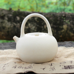 茶壺茶具潮汕功夫茶白泥陶壺燒水壺煮茶壺炭爐提梁壺白泥壺酒精爐