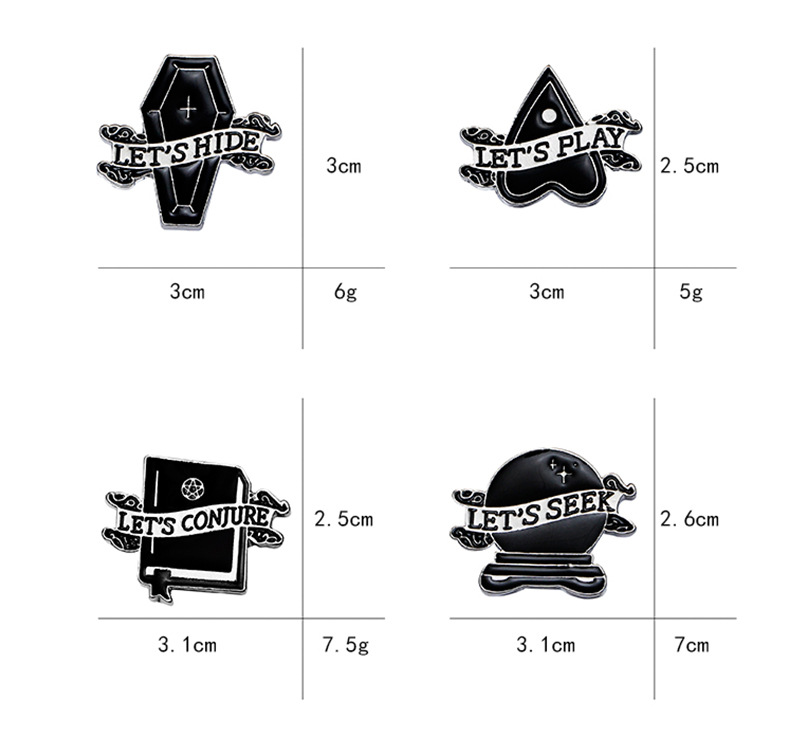 60g Weight No Inlaid Inlay Material Brooches Classification Anniversary, Business, Travel Occasion Alloy Material Halloween Festival Geometric Pattern Unisex Gender Plating Design Retro Style Retro Pin Geometric Alloy Plating No Inlaid Unisex Brooches 无