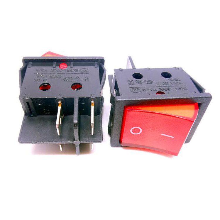 供应KCD4船型开关大电流复合银点带灯尺寸32*25 电器开关船型开关