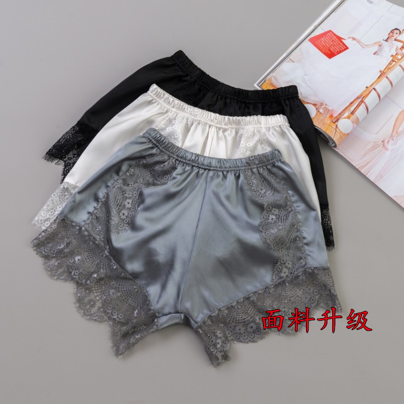 廠家夏季蕾絲打底褲女大碼寬松三分短褲睫毛花邊打底褲批發