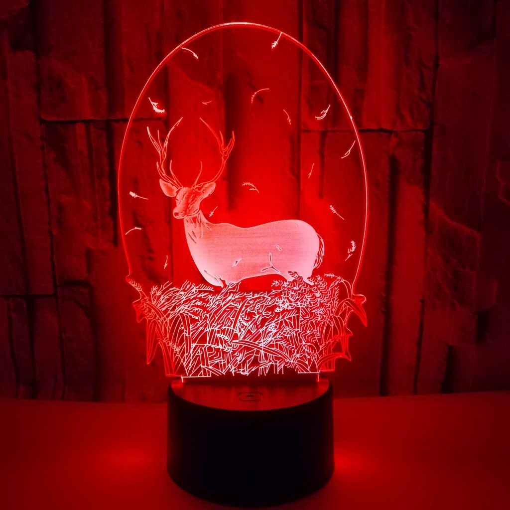 LED атмосферная настольная лампа, 3D, подарок на день рождения