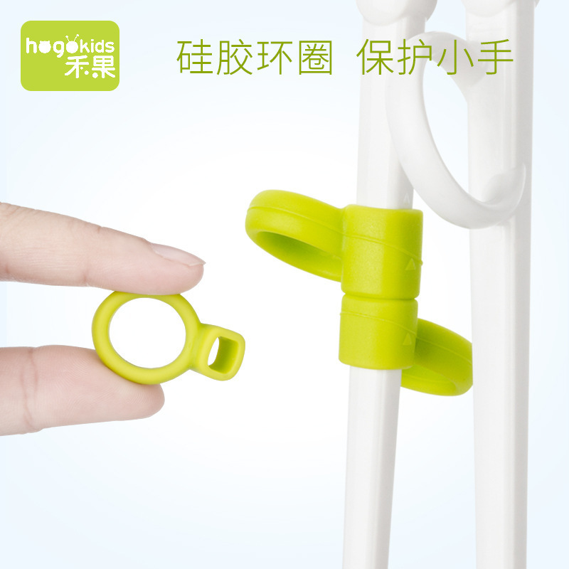 禾果母婴儿童训练筷宝宝学习筷卡通动物图案练习筷子左右手可以用