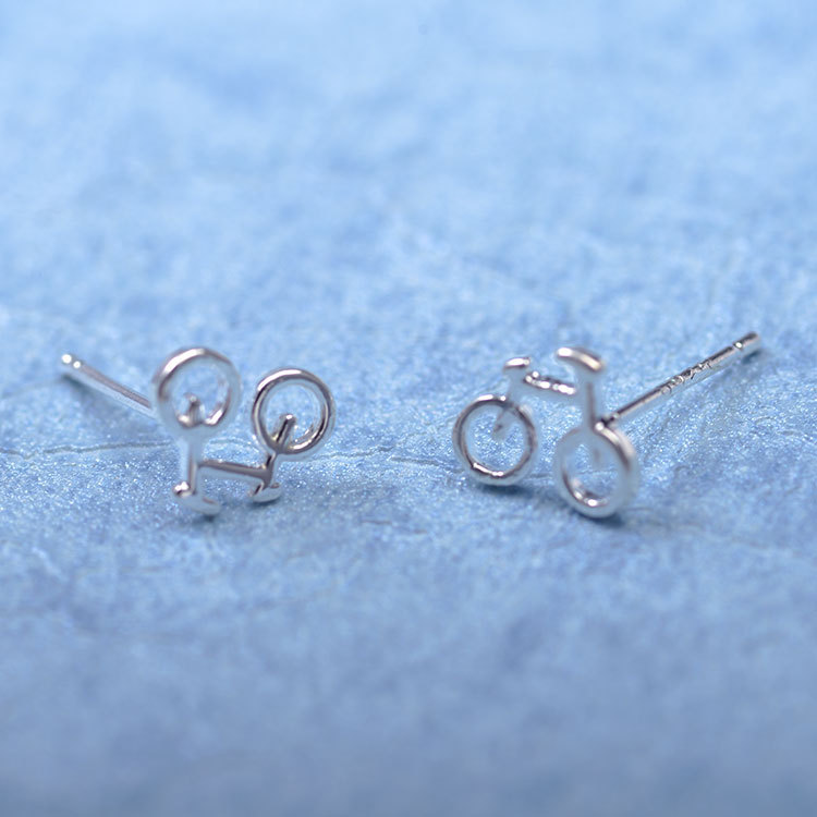 New Creative Mini Bicycle Earrings display picture 7