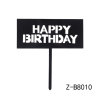 Acrylic birthday cake 生 Happy creative cake decorative plug -in ornament baking custom cake insertion flag