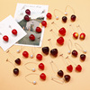 Japanese brand fruit earrings from pearl, gradient