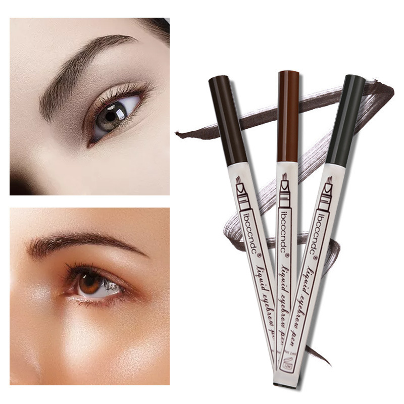 Lápiz para cejas Carina IBCCCNDC con tres o cuatro patrones grabados extremadamente finos, teñido, resistente al agua y líquido._voghion.com