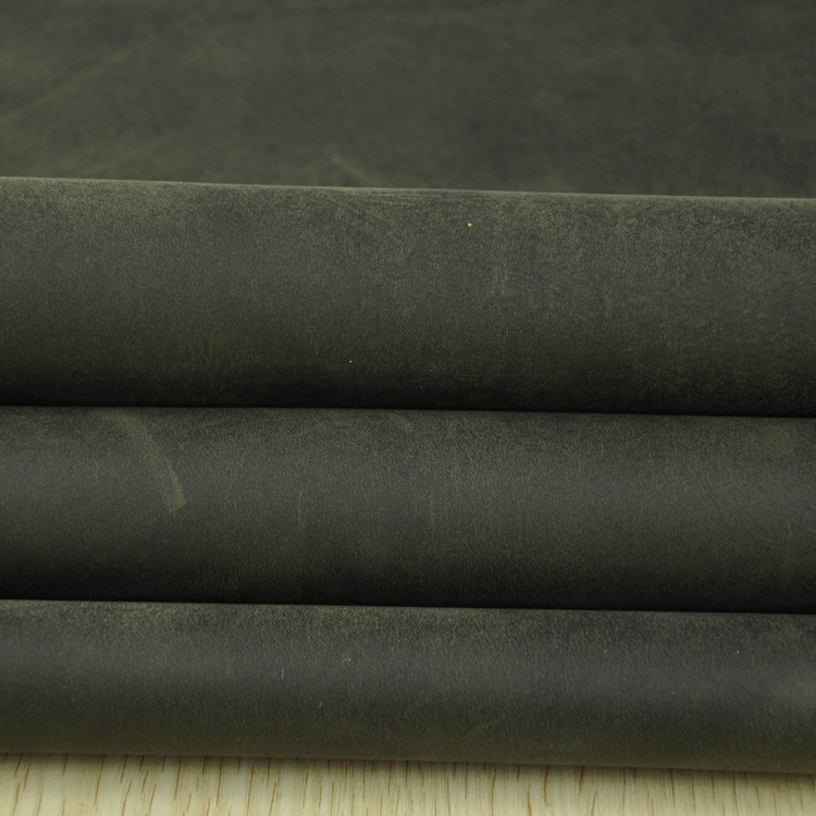 墨绿色疯马牛皮 头层整张疯马皮 鞋箱包用疯马皮现货批发