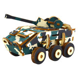 Бронированный автомобиль с лазером, деревянная реалистичная игрушка, трехмерная головоломка, 3D, DIY
