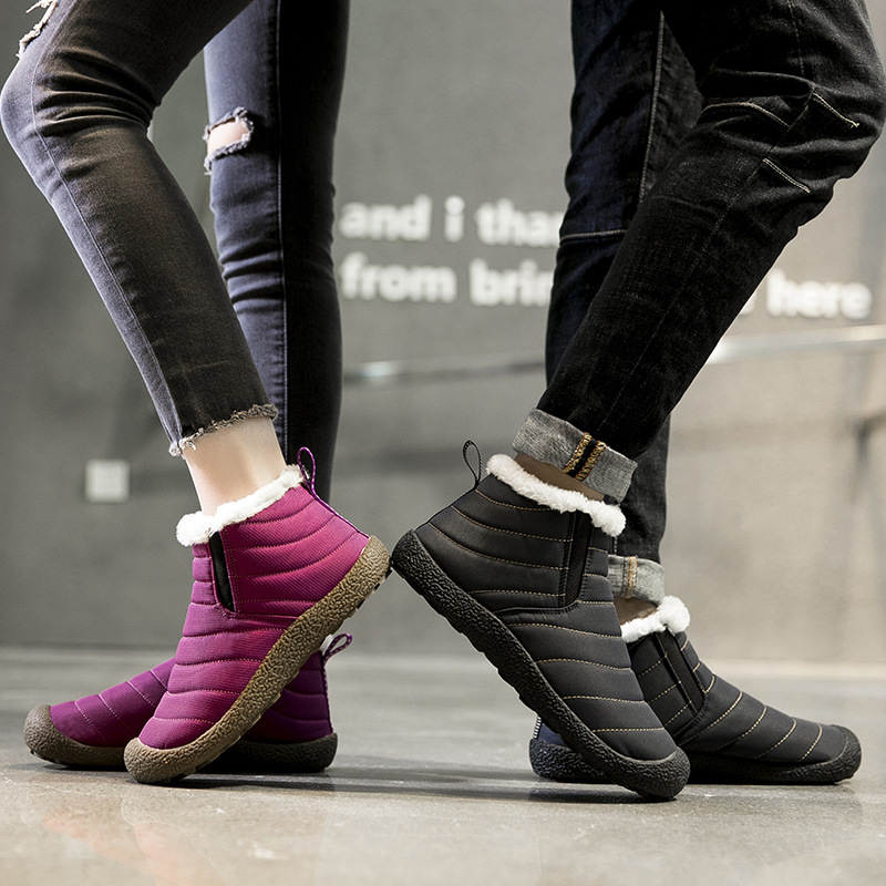 19冬季男士棉鞋加毛加厚成人雪地棉鞋男女休闲室内鞋保暖防寒女鞋