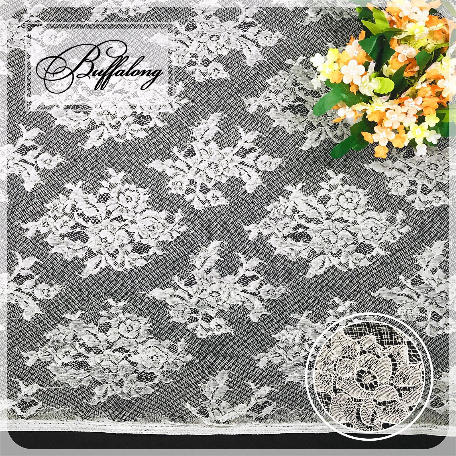 无弹锦纶剪线蕾丝布料 2018法国连衣裙lace 拼接网纱窗帘镂空面料