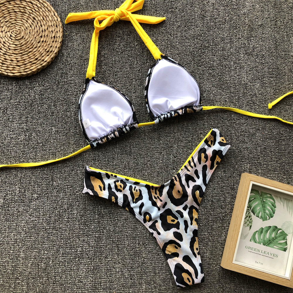 Bikini con estampado de leopardo NSDA21241