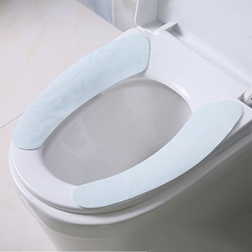 Traceless solid color adhesive toilet mat plus velvet washable toilet cover toilet seat toilet seat cushion toilet cover