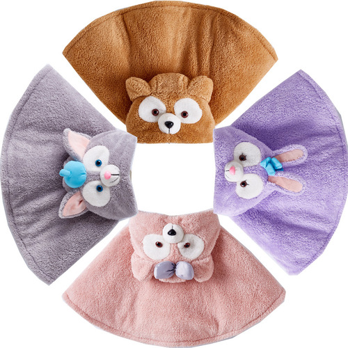 Baby quilted cloak autumn and winter new children's Korean version cartoon furry red panda thickened windproof hooded shawl