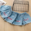 Xinman Era 2022 Summer new Boy girl Embroidery leisure time Denim shorts XT505